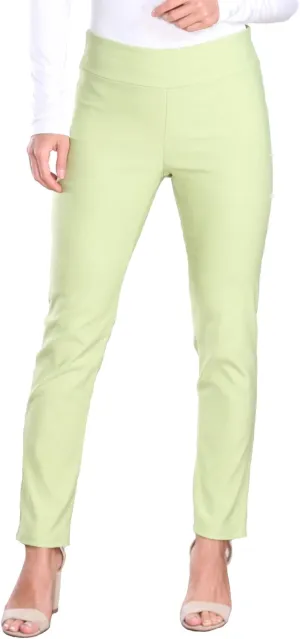 Popana Womens Stretch Pull On Dress Pants Ankle Length Work Casual - Made in USA
