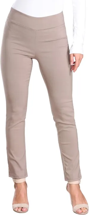 Popana Womens Stretch Pull On Dress Pants Ankle Length Work Casual - Made in USA