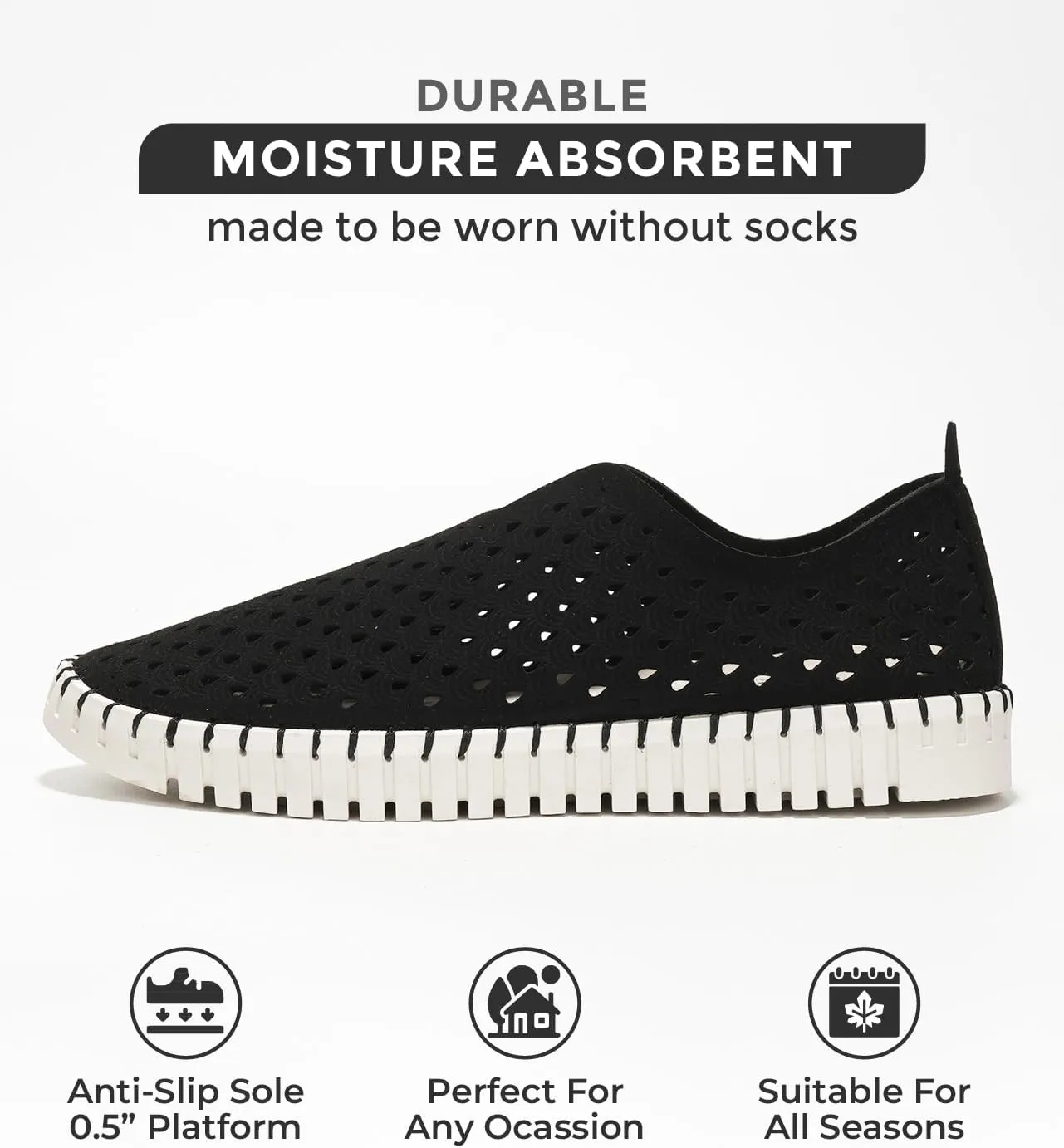 Project Cloud Womens Shoes – Lightweight Summer Loafers for Women with Memory Foam Insole – Stylish & Comfortable Womens Loafers - Perfect Spring Shoes for Women 2025 (Lily)