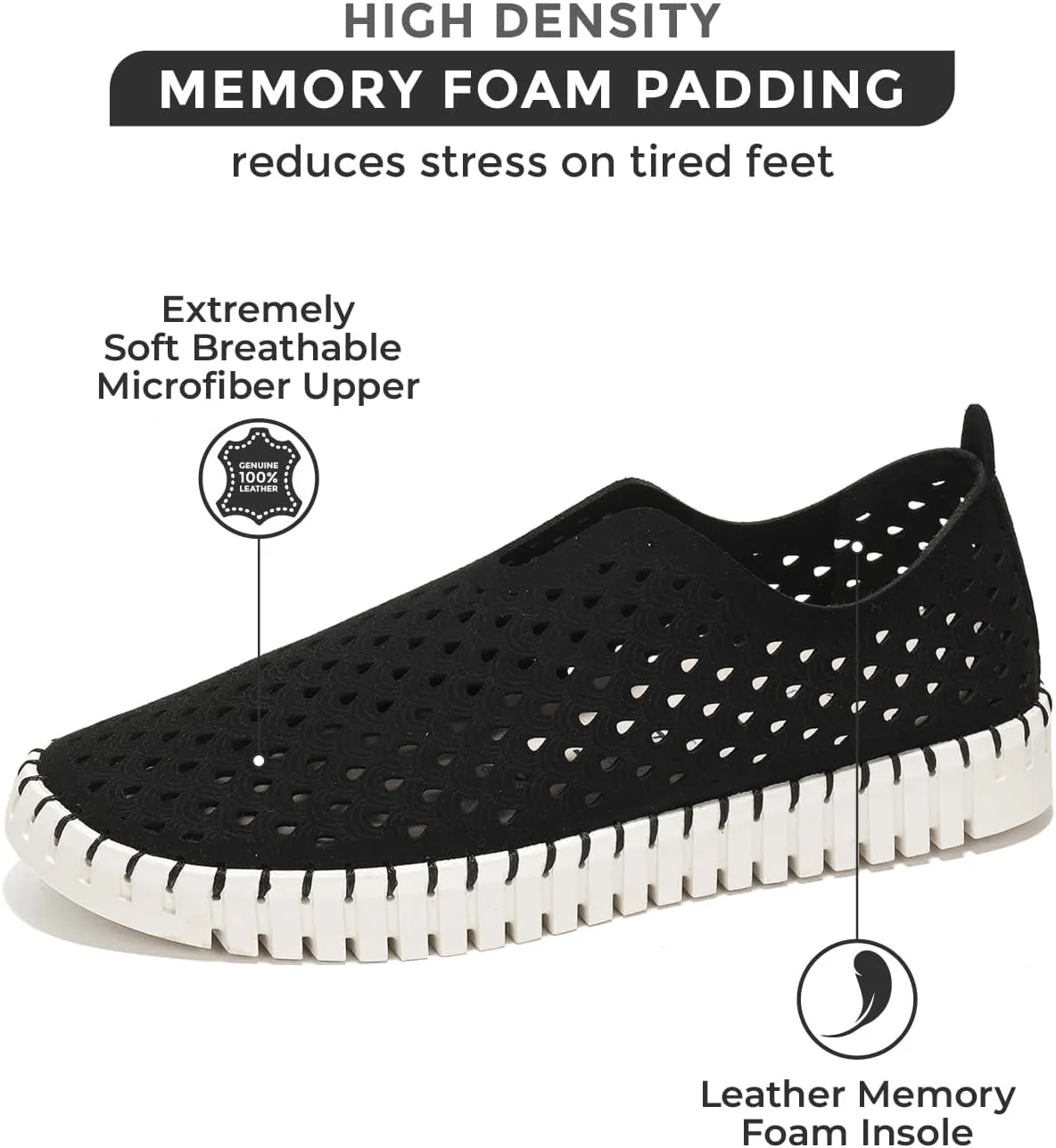 Project Cloud Womens Shoes – Lightweight Summer Loafers for Women with Memory Foam Insole – Stylish & Comfortable Womens Loafers - Perfect Spring Shoes for Women 2025 (Lily)