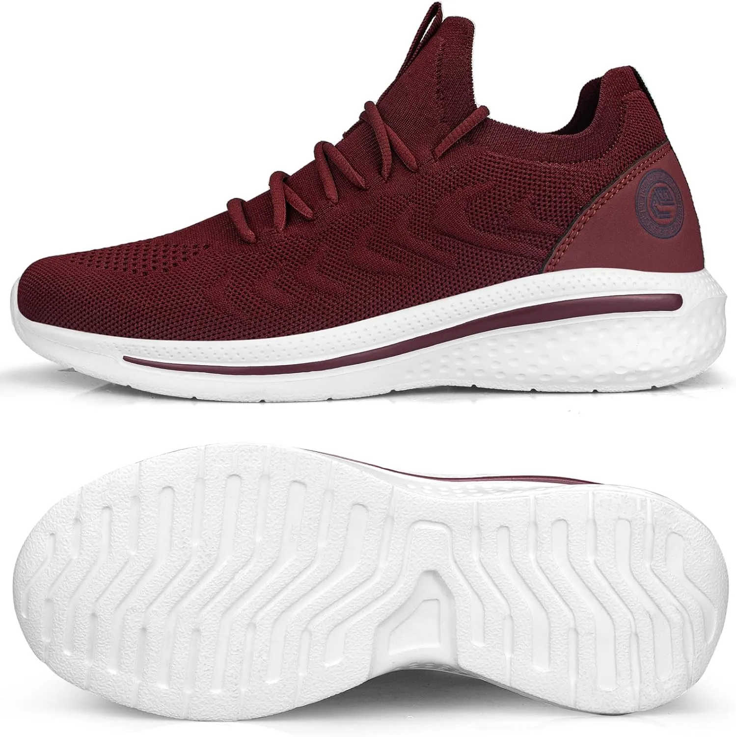 Pujcs Men Sneakers Lightweight Running Shoes for Men Slip on Walking Shoes Mesh Comfortable Atheletic Shoes for Tennis Gym Workout