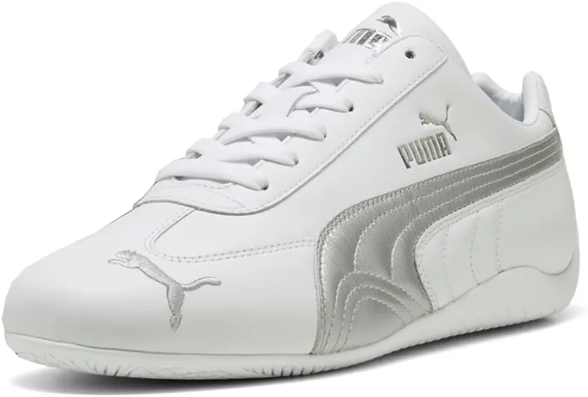 Puma Mens Speedcat Leather Lace Up Sneakers Shoes Casual - White