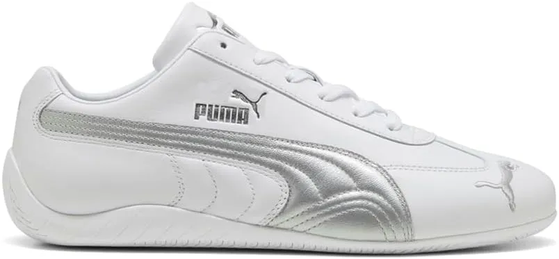 Puma Mens Speedcat Leather Lace Up Sneakers Shoes Casual - White