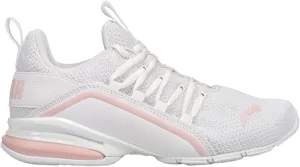 PUMA Womens Axelion Metallic Wide Lace Up Training Sneakers Shoes - White - Size 9.5 W