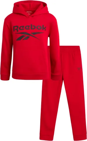 Reebok Boys' Tracksuit - 2 Piece Fleece Pullover Hoodie and Athletic Jogger Sweatpants for Boys (Sizes: 8-14)
