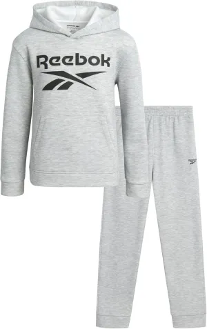 Reebok Boys' Tracksuit - 2 Piece Fleece Pullover Hoodie and Athletic Jogger Sweatpants for Boys (Sizes: 8-14)