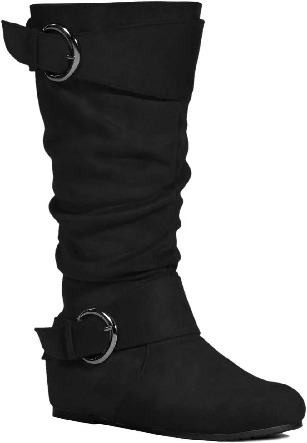RF ROOM OF FASHION Dublin-01 Women's Wide Calf Wide Width Knee High Boots w Pocket - Plus Size Friendly