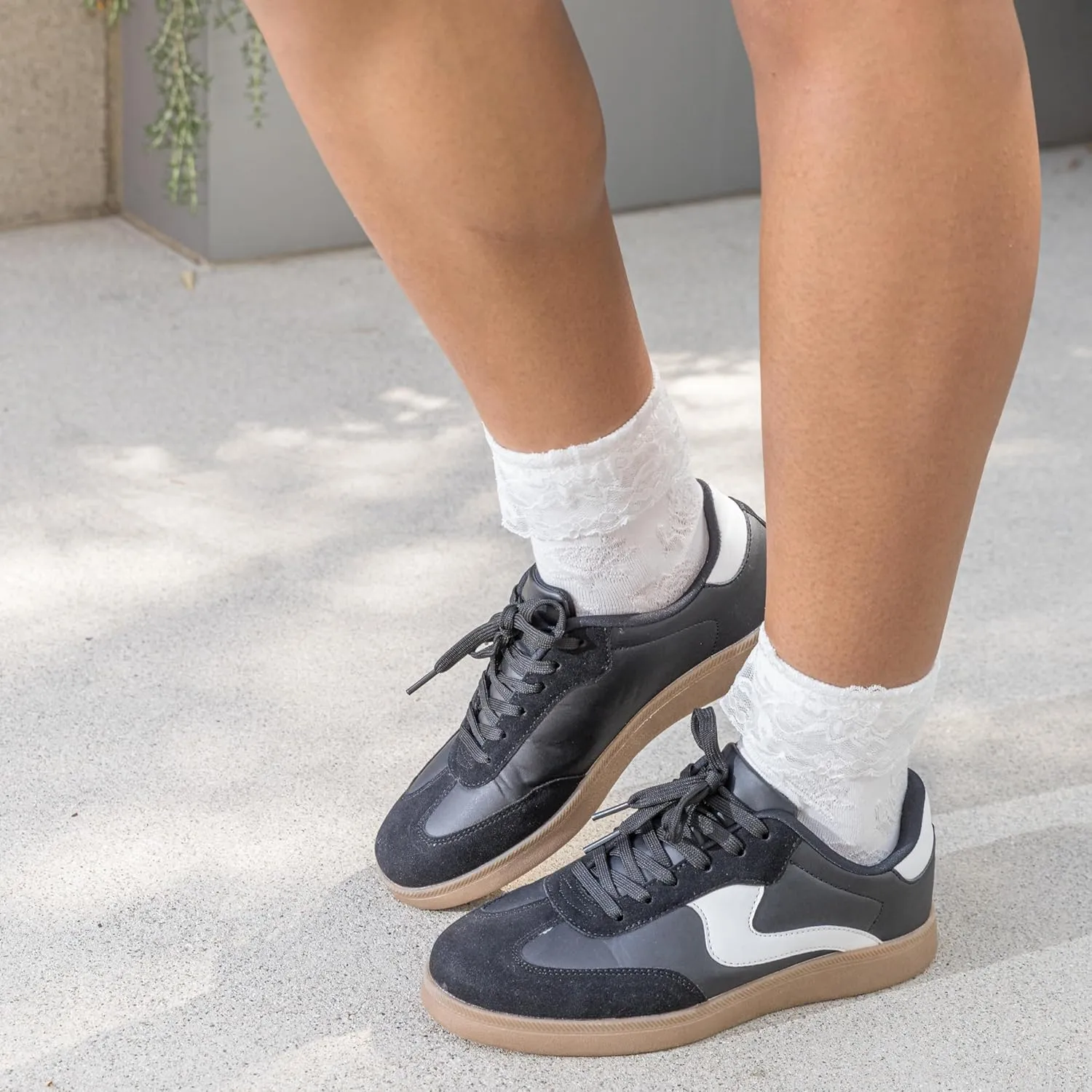 RF ROOM OF FASHION Women's Casual Low Top Trendy Fashion Sneakers Flats