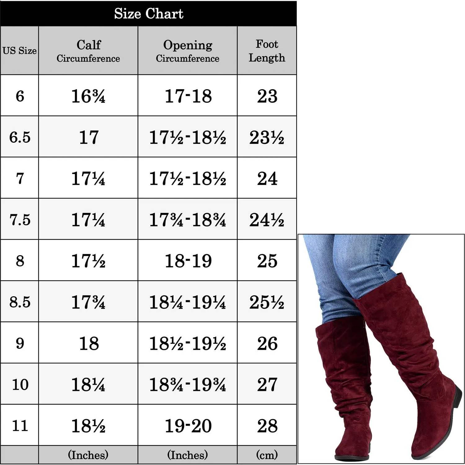 RF ROOM OF FASHION Women's WIDE CALF Slouchy Knee High Boots