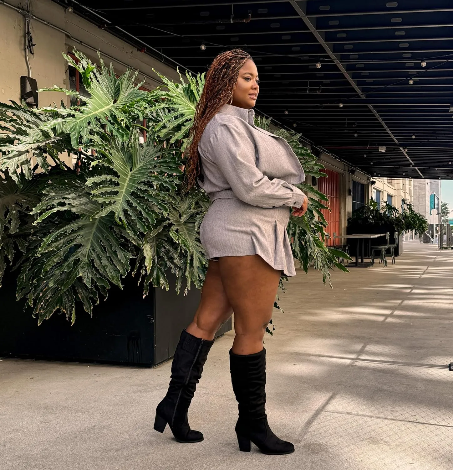 RF ROOM OF FASHION Women's WIDE CALF Slouchy Knee High Boots