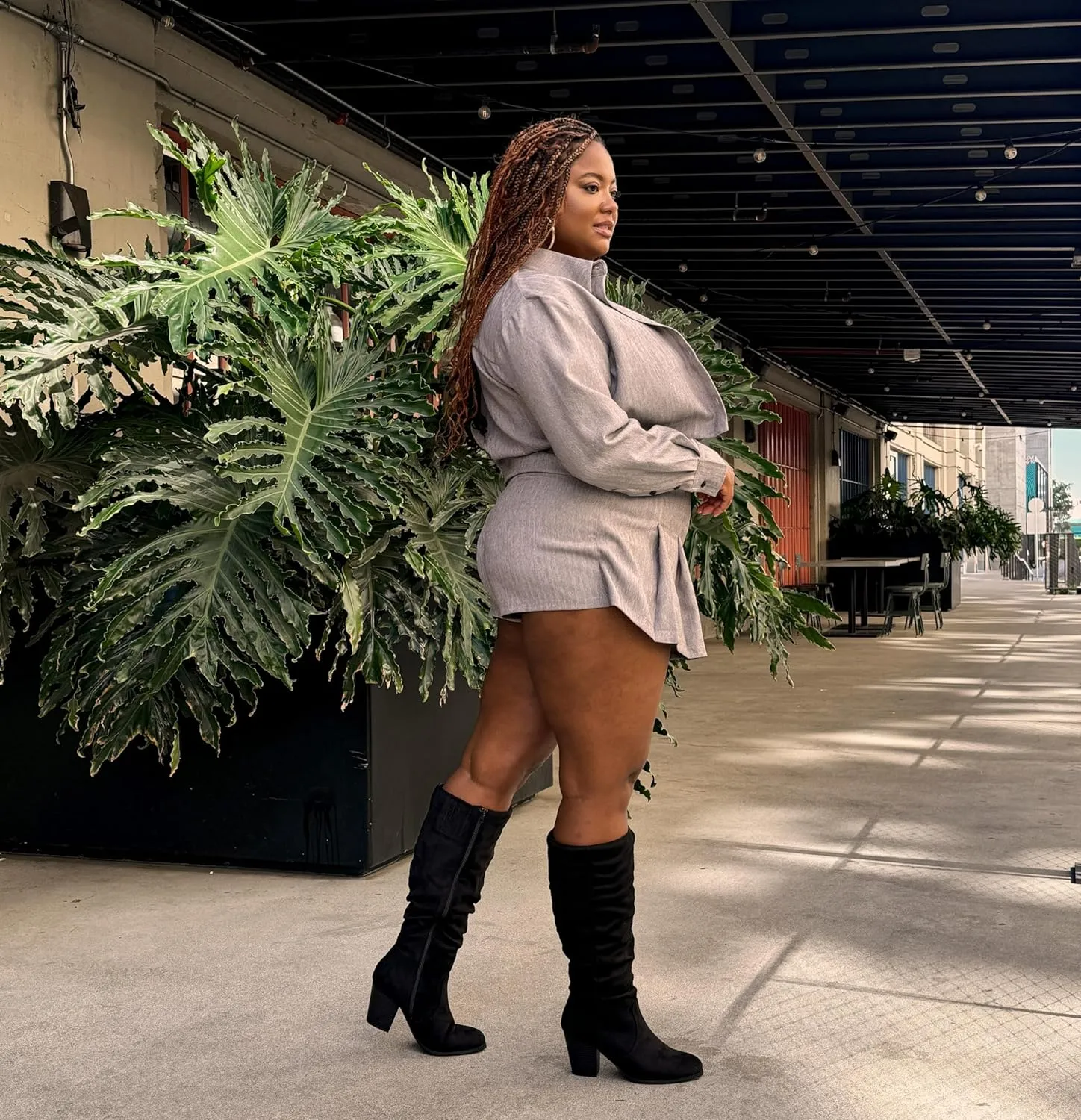 RF ROOM OF FASHION Women's WIDE CALF Slouchy Knee High Boots
