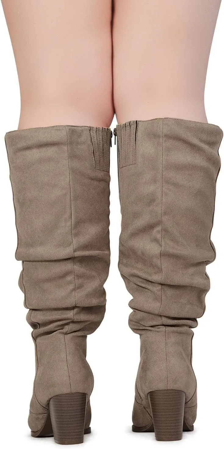 RF ROOM OF FASHION Women's WIDE CALF Slouchy Knee High Boots
