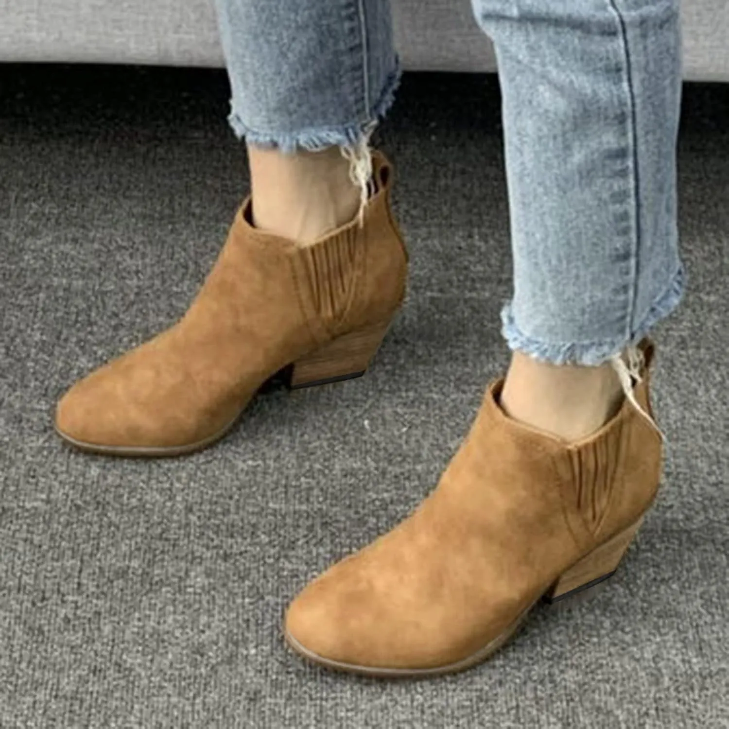 SBGMoSJ Ankle Boots for Women with Heel Wide Womens Flat Ankle Booties Ankle Boot for Women Wide Width formal Lace Up Ankle Low Heel Booties Shoes for Women Ankle Boot Women Wide