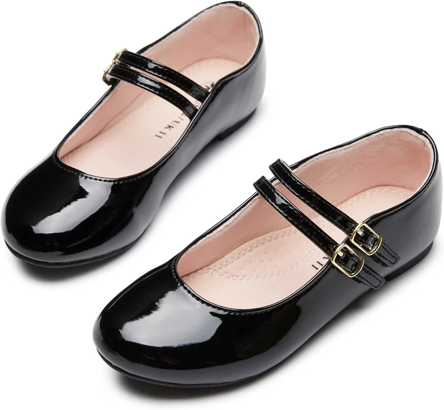 shoeslocker Girls Mary Jane Flat Shoes for Girls Ballerina Flats Slip On Dress Shoes for Party Wedding School