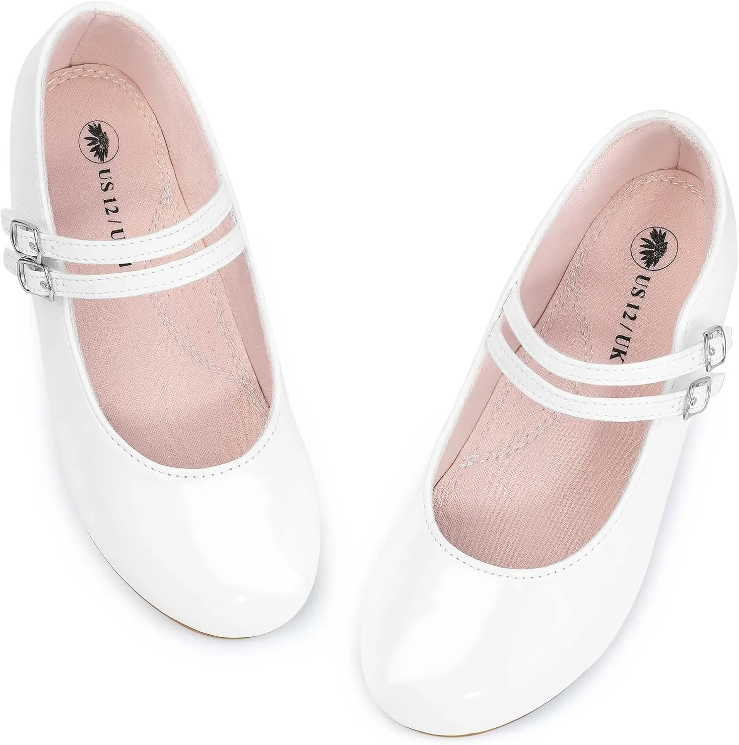 shoeslocker Girls Mary Jane Flat Shoes for Girls Ballerina Flats Slip On Dress Shoes for Party Wedding School