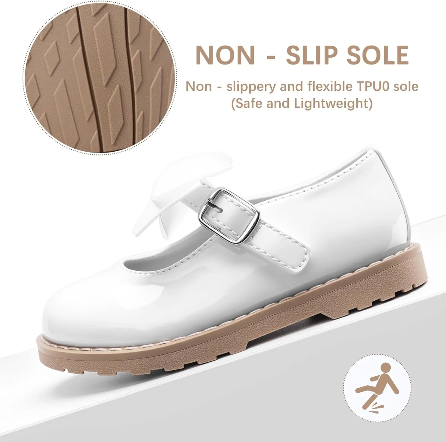 shoeslocker Toddler Girl Dress Shoes-Little Girl Mary Jane Shoes Wedding Party Casual Soft Walking