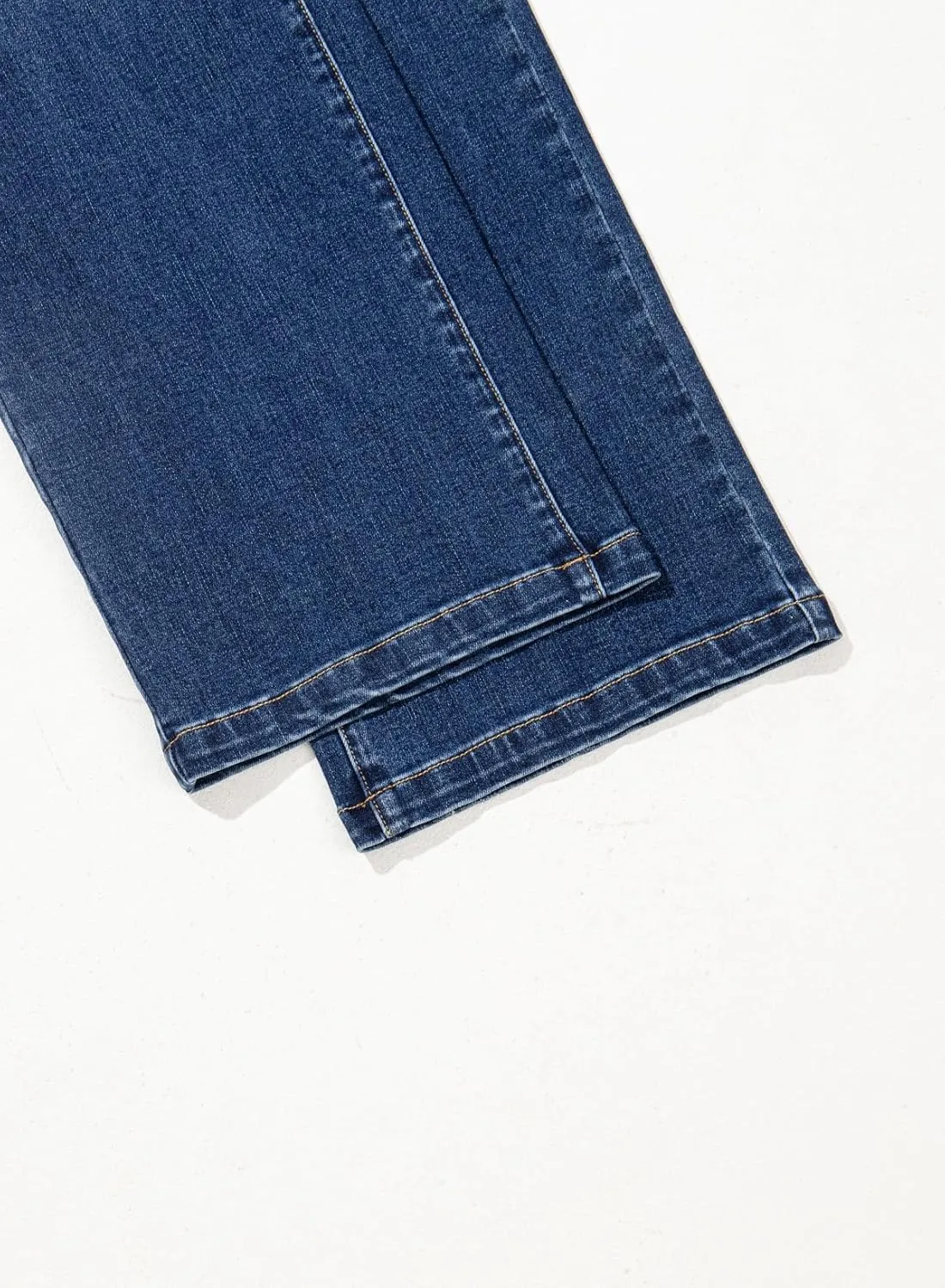 Sidefeel Women's Wide Leg Jeans High Waisted Tummy Control Stretchy Straight Leg Elastic Waist Trendy Denim Pants