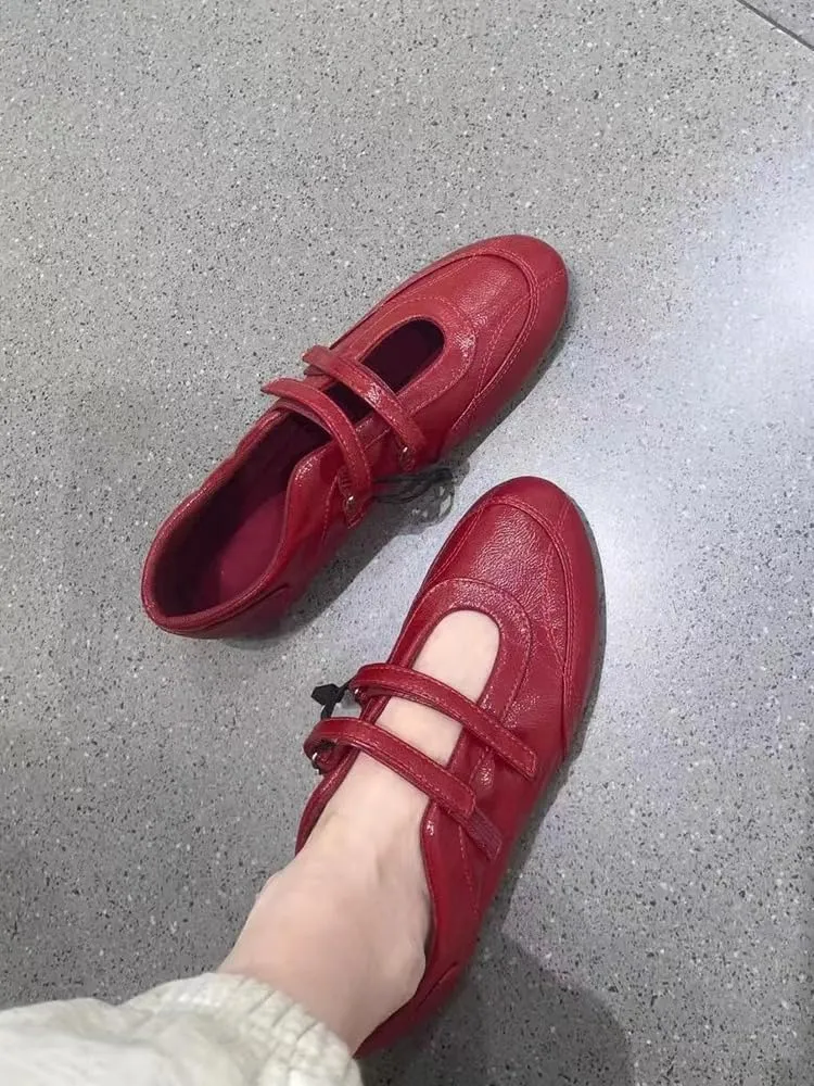Sneakerina Ballet Sneaker Shoes For Women Girls Flats Cute Casual Lightweight Running Soft - Y2K Retro Non Slip Tennis & Racquet Sport Preppy Elegant Athleisure Trending Fashion Comfortable Walking