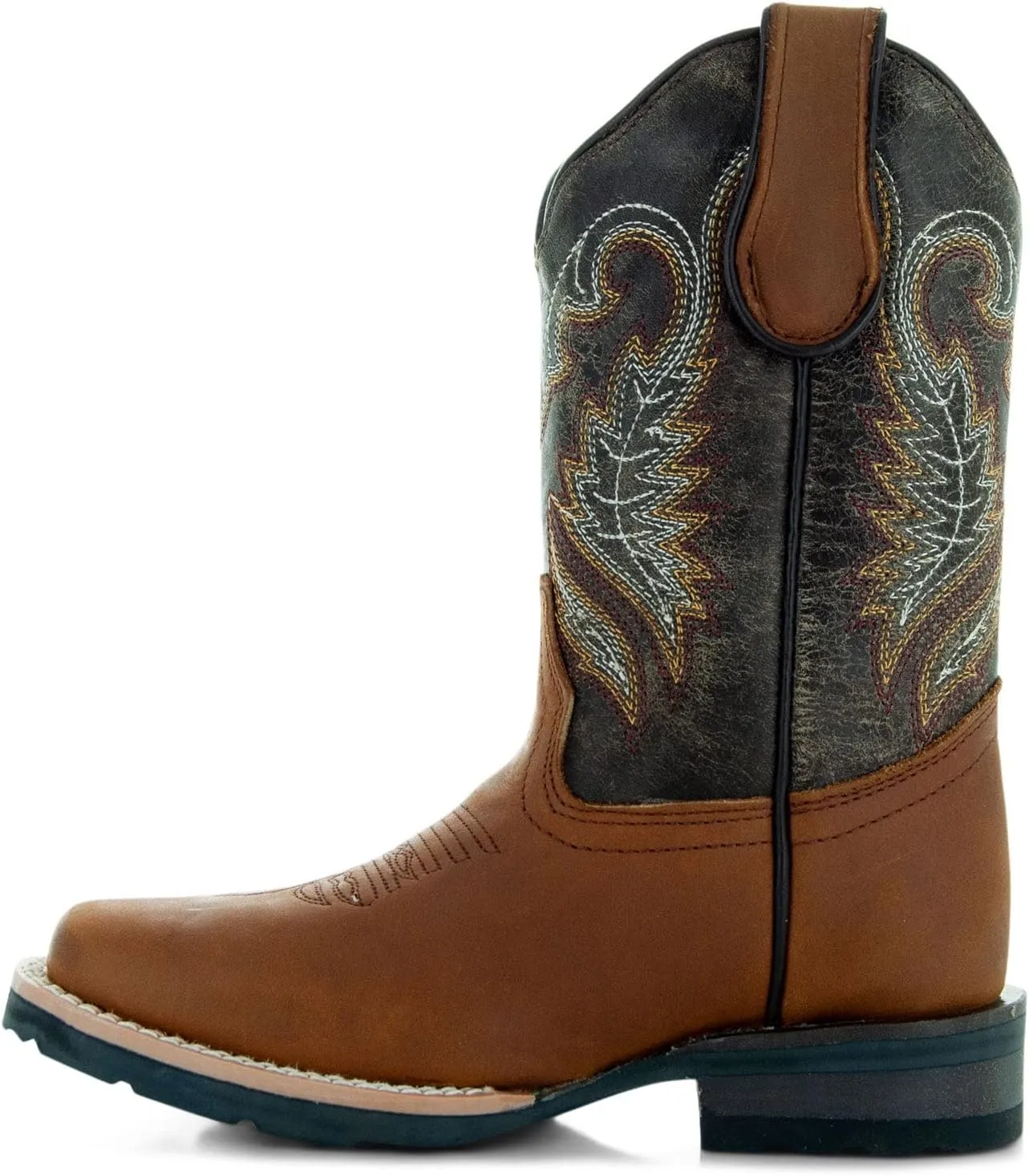 Soto Boots Kid's Square Toe Boots, Geniune Leather Kid's Cowboy Boots, Toddler Western Boots, K4003 (, Miel)