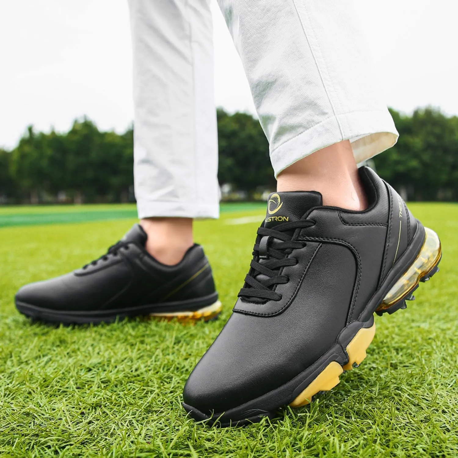 Spikes Golf Shoes Men Training Golf Sneakers Comfortable Walking Footwears for Golfers