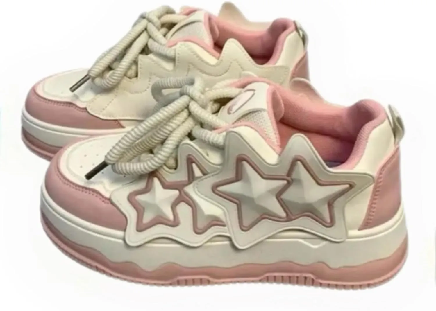 Stars Fashion Sneakers Y2k Casual Walking Shoes Women's Cute Platform Chunky Sneakers Trendy Aesthetic Sneakers