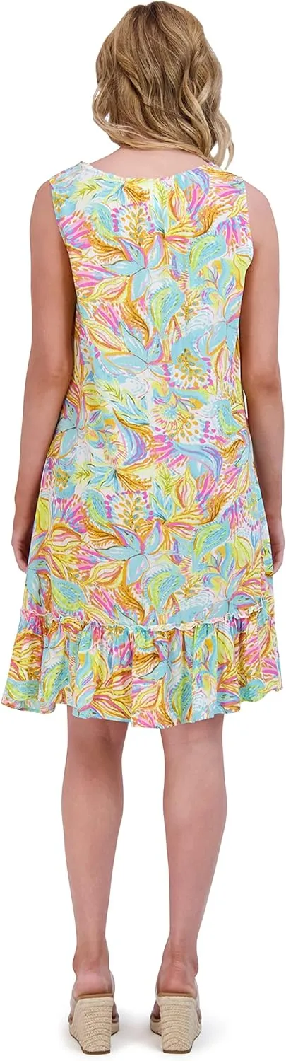 Stella Parker Women's Ruffle Hem Tassel Dress