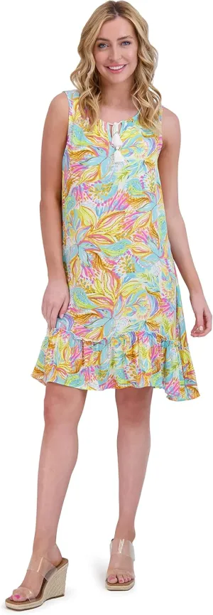 Stella Parker Women's Ruffle Hem Tassel Dress