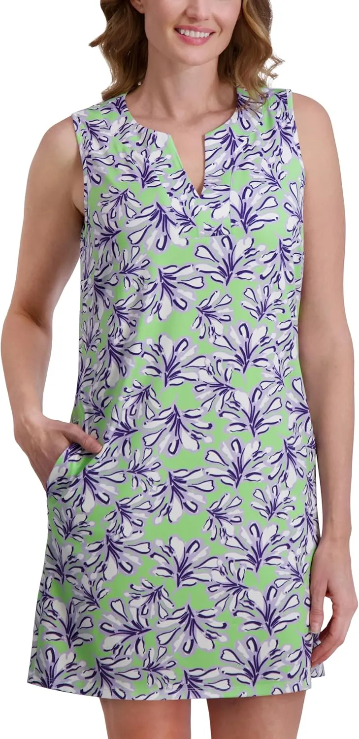 Stella Parker Women's UPF Summer Casual Travel Outfit, Resort Wear Sundress, Cover-up, Vacation Dress