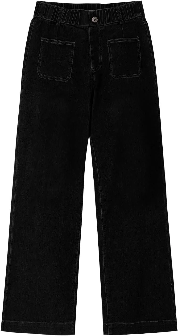 Stylish Wide-Leg Jeans for Women High-Waisted Formal Occasion Flattering Casual Pants Slimming Leisure Trendy Trouser
