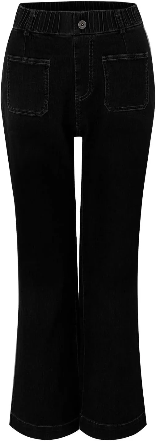 Stylish Wide-Leg Jeans for Women High-Waisted Formal Occasion Flattering Casual Pants Slimming Leisure Trendy Trouser