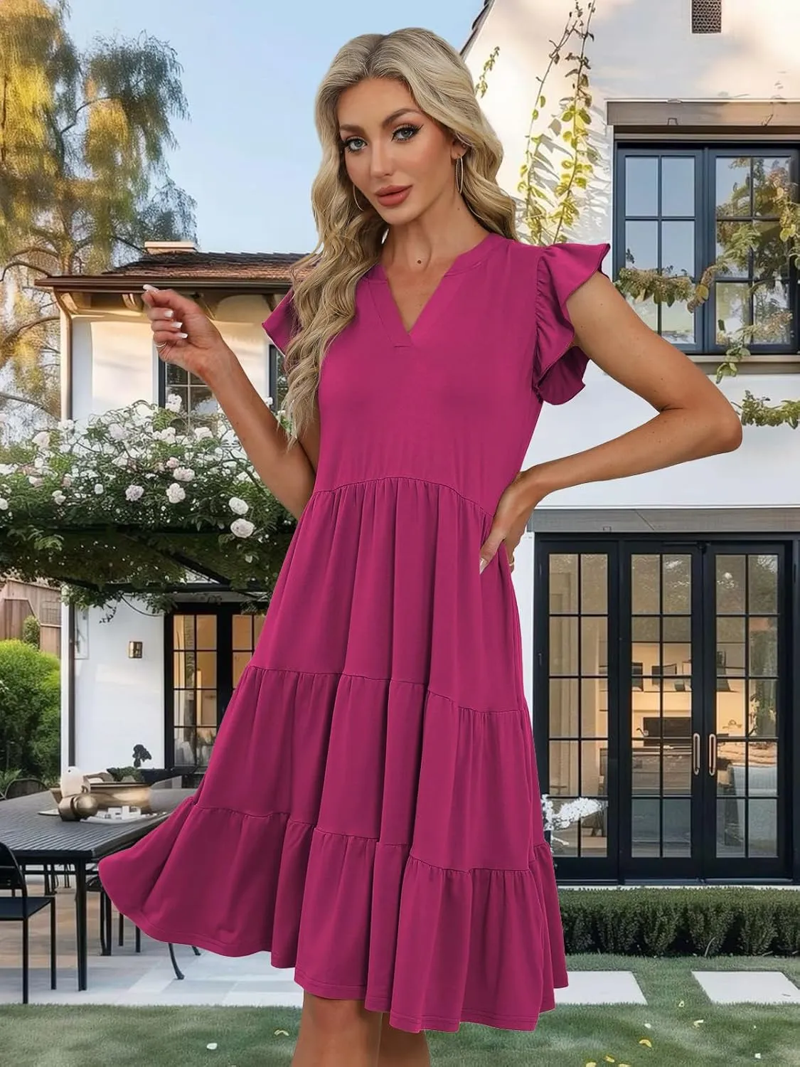 Summer Dresses for Women 2025 Elegant Classy Casual Plus Size Spring Midi Fashion Dress S-XXL