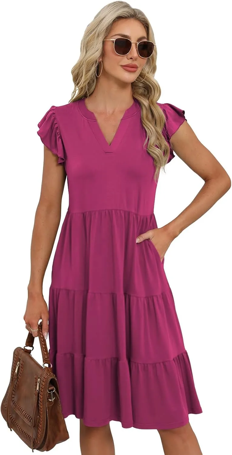 Summer Dresses for Women 2025 Elegant Classy Casual Plus Size Spring Midi Fashion Dress S-XXL