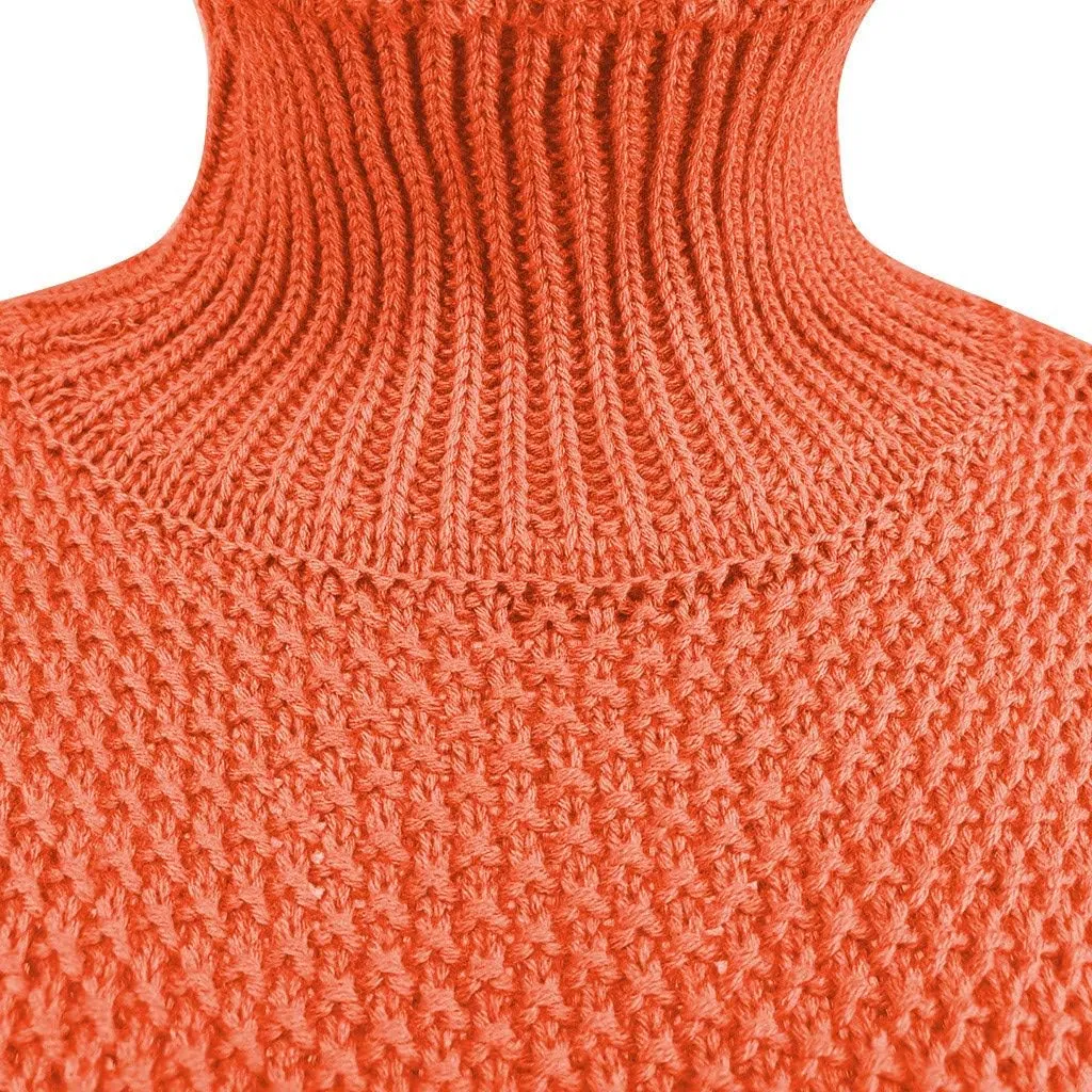 Sweaters for Women Oversized Turtleneck Batwing Sleeve Knitted Sweaters Casual Loose Warm Solid Color Pullover Tops