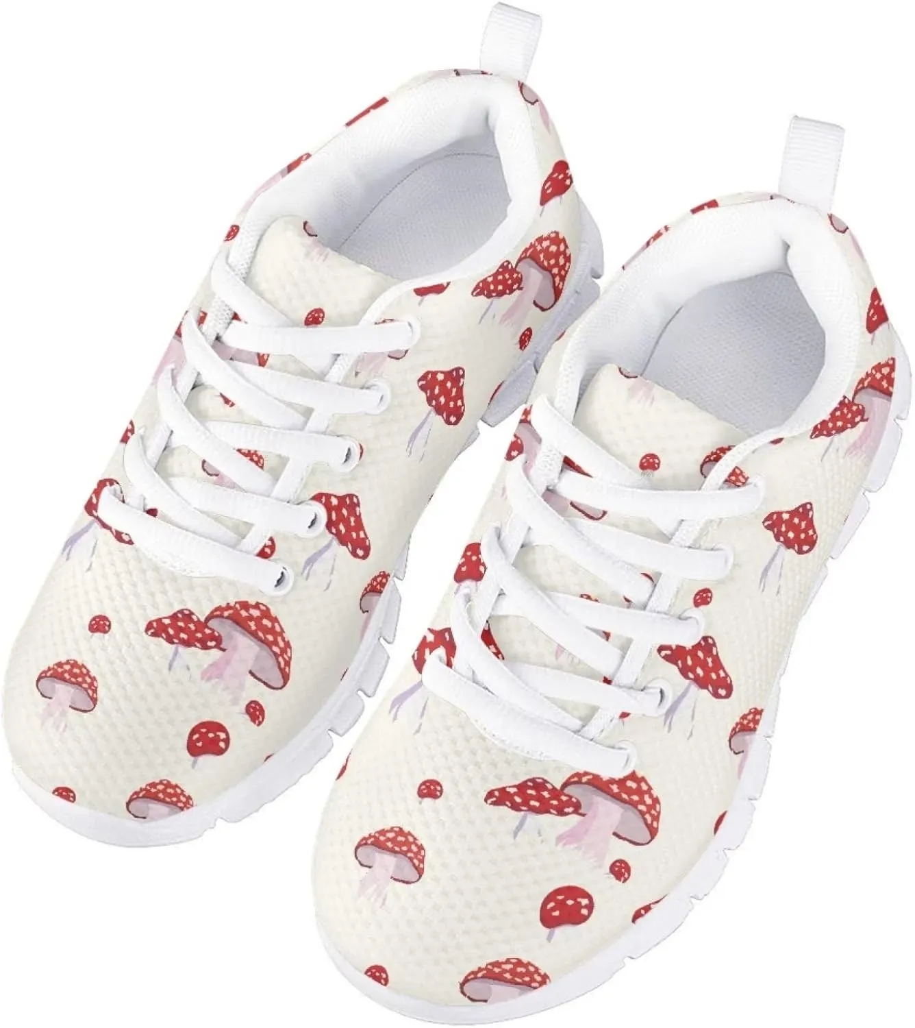 SYtrade Kids' Non-Marking Running Shoes White Sole Lace Up Walking Sneaker