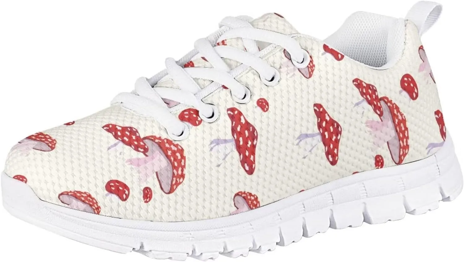 SYtrade Kids' Non-Marking Running Shoes White Sole Lace Up Walking Sneaker