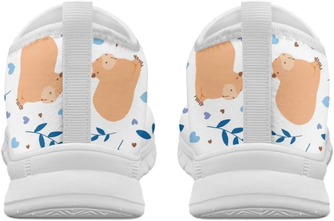 SYtrade Women's Fashion Floral Art Sneaker Flat Canvas Slip-On Ladies Travel Shoes