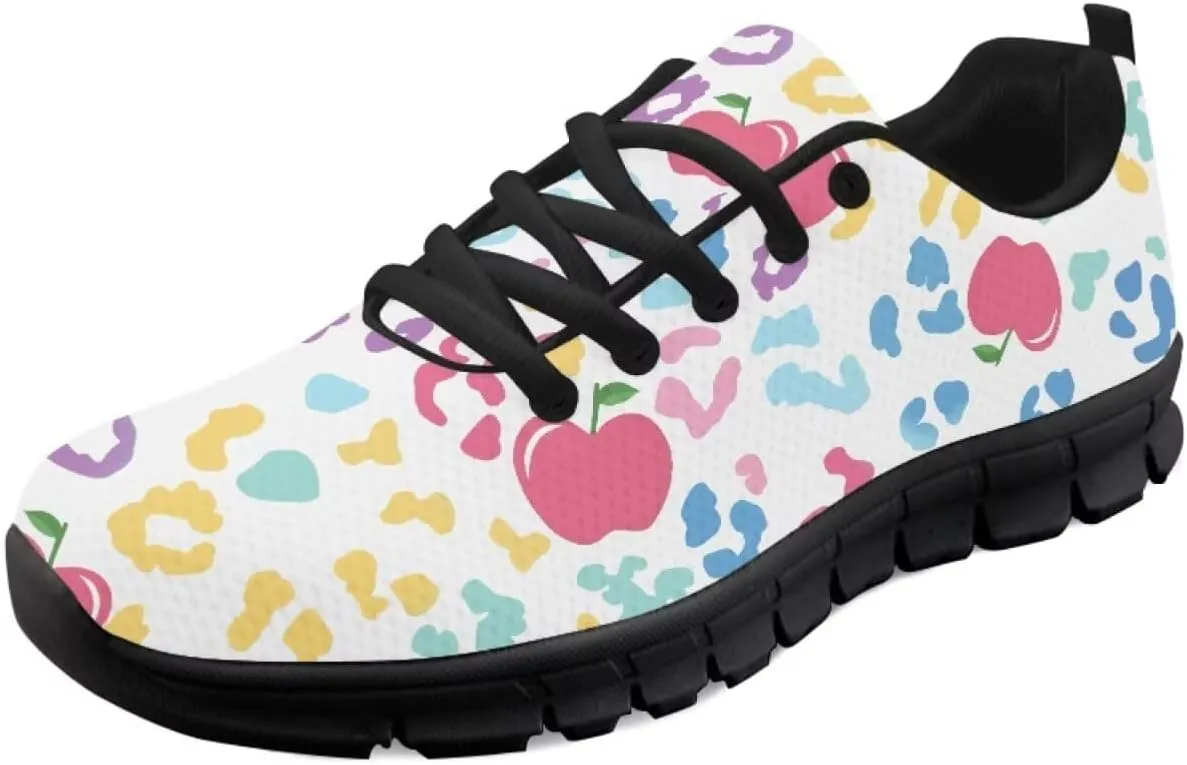 SYtrade Women's Lace-up Athletic Sneaker Lightweight Tennis Running Shoes Black Sole