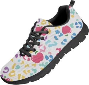 SYtrade Women's Lace-up Athletic Sneaker Lightweight Tennis Running Shoes Black Sole