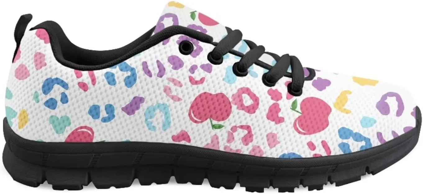 SYtrade Women's Lace-up Athletic Sneaker Lightweight Tennis Running Shoes Black Sole