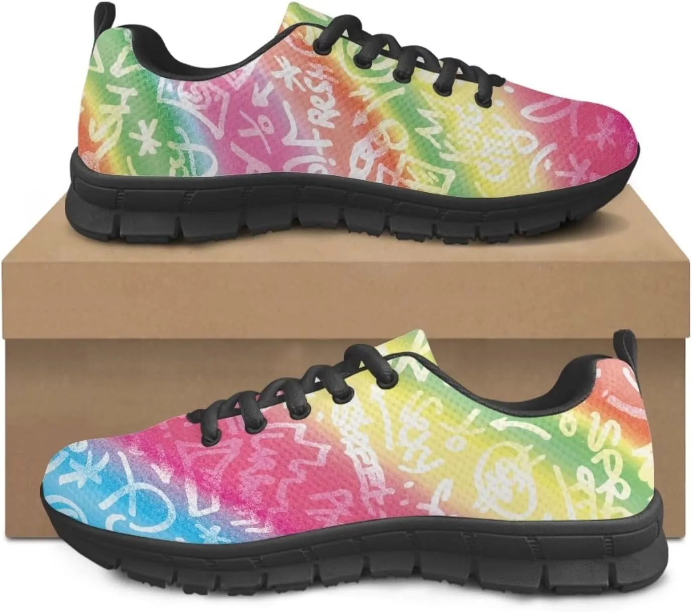 SYtrade Womens Slip On Running Shoes Lace-up Athletic Tennis Sneaker