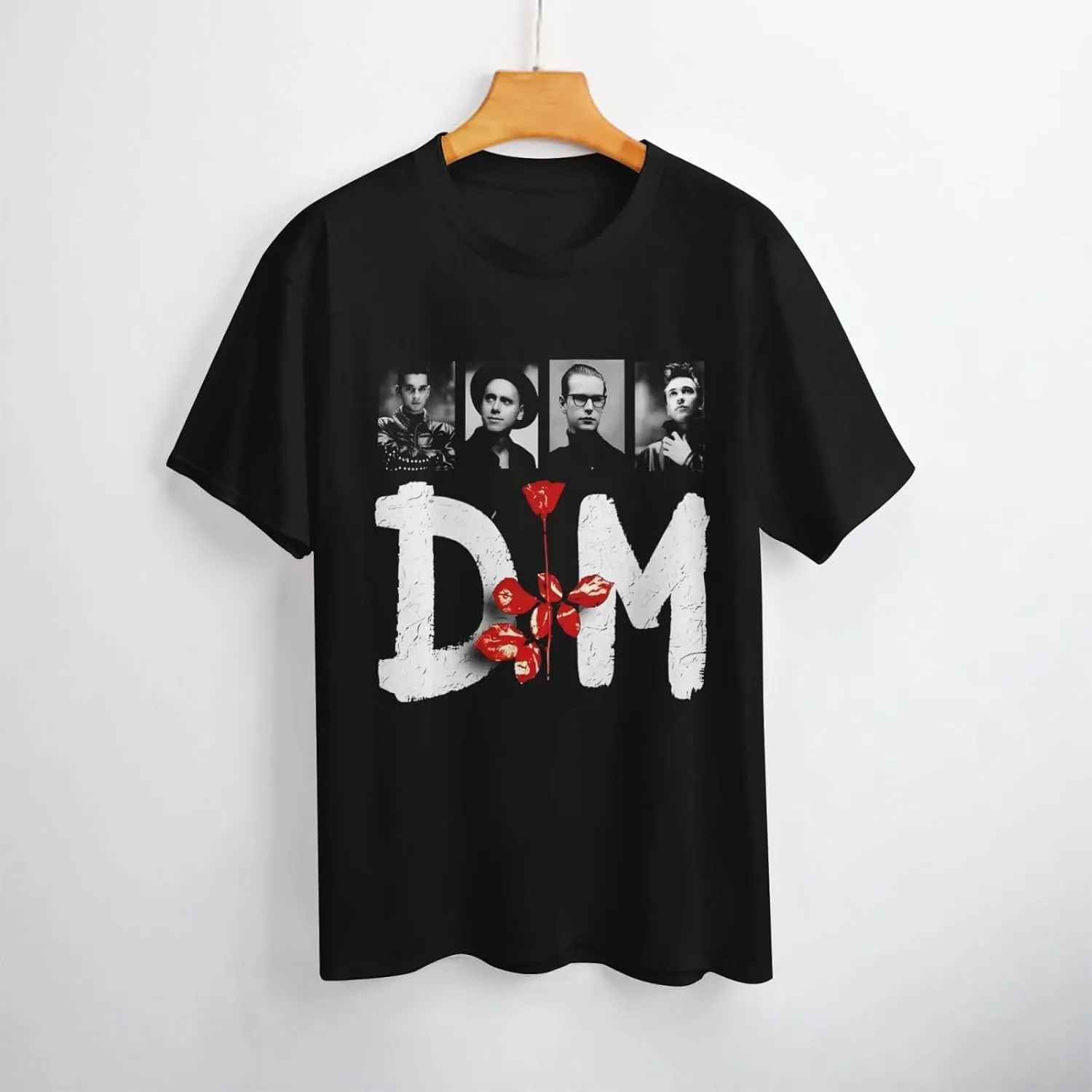 T Shirt Depeche Music Mode Fashion Womens Short Sleeve Tops Summer O-Neck Tee Black