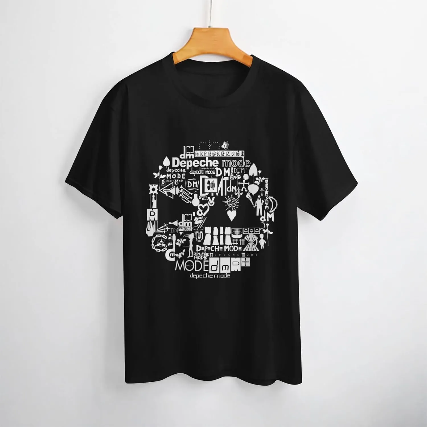 T Shirt Depeche Music Mode Fashion Womens Short Sleeve Tops Summer O-Neck Tee Black