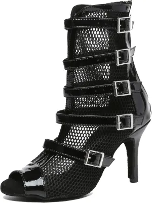 Teen Girl Womens Dance Ankle Booties with Buckle Summer Formal Party Evening Sandals Shoes