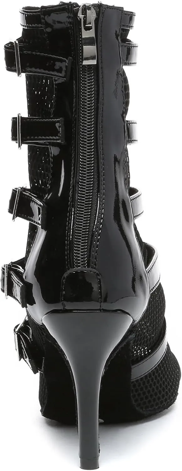 Teen Girl Womens Dance Ankle Booties with Buckle Summer Formal Party Evening Sandals Shoes
