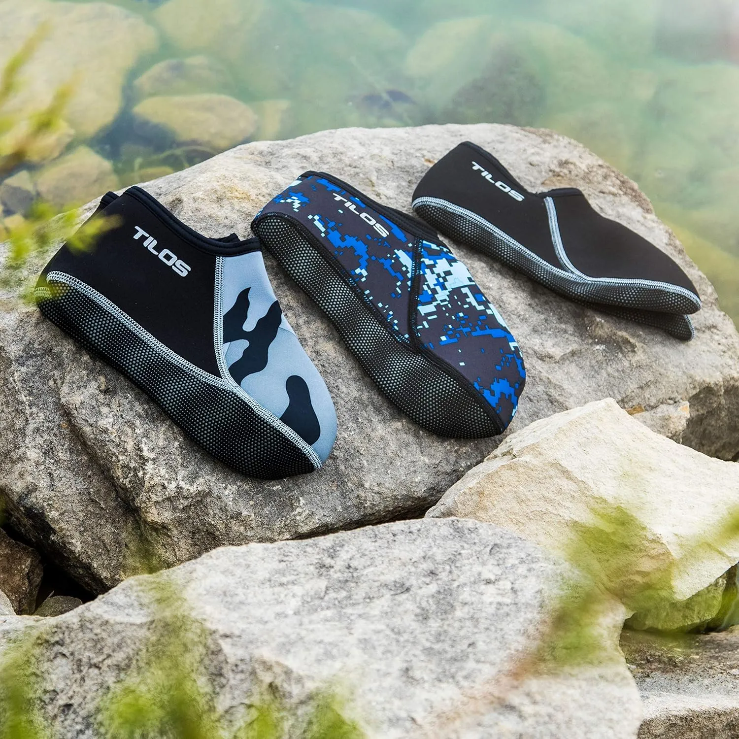 Tilos 3mm Ankle Neoprene Socks - Hypoallergenic, Non-Slip, Durable Water Socks for Diving, Snorkeling, Water Aerobics & More