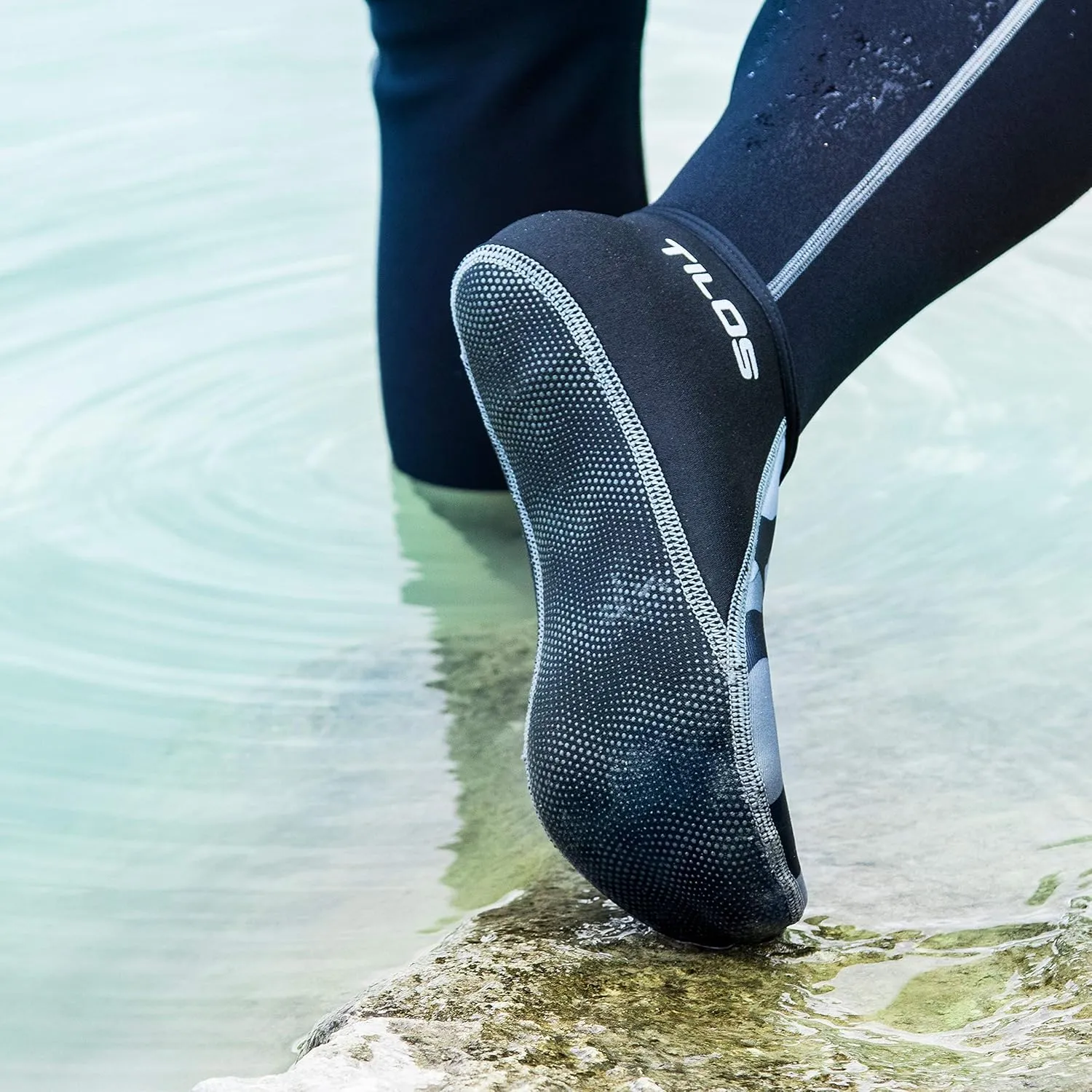 Tilos 3mm Ankle Neoprene Socks - Hypoallergenic, Non-Slip, Durable Water Socks for Diving, Snorkeling, Water Aerobics & More