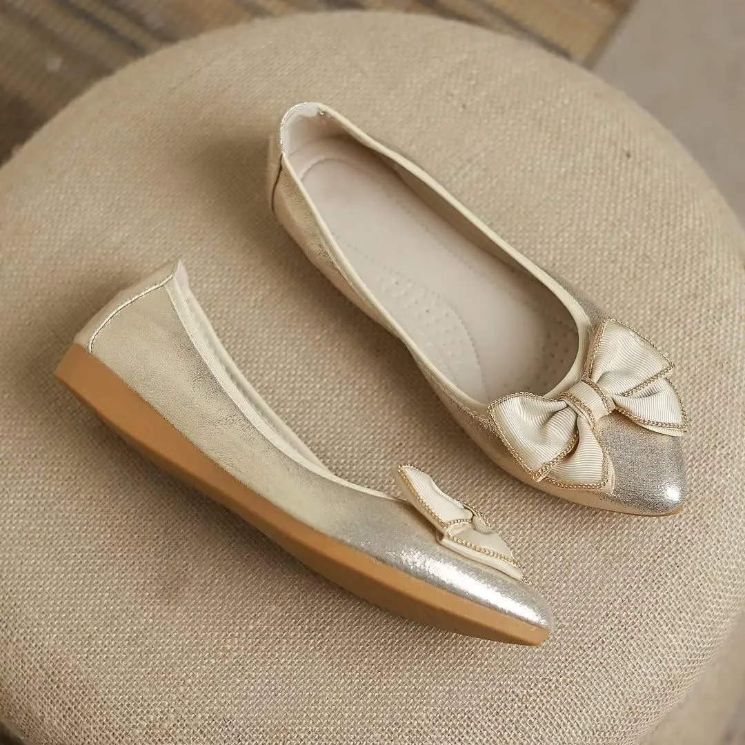 TN TANGNEST Womens Shiny Foldable Ballet Flats Wedding Rhinestone Slip On Flat Shoes