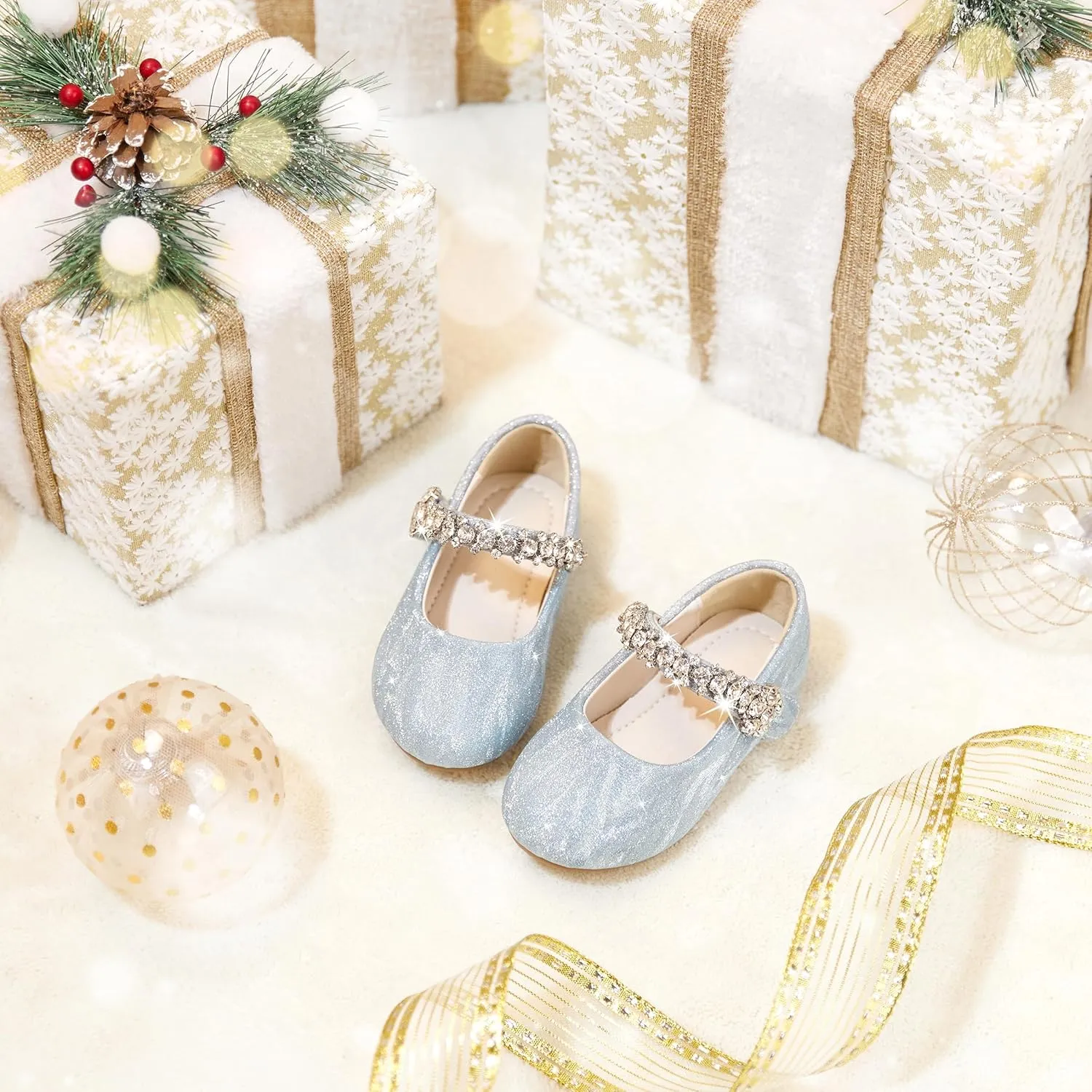 Toddler Flower Girl Dress Shoes - Little Girl Mary Janes for Wedding Party