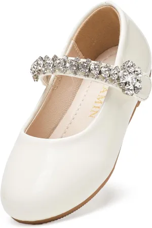 Toddler Flower Girl Dress Shoes - Little Girl Mary Janes for Wedding Party