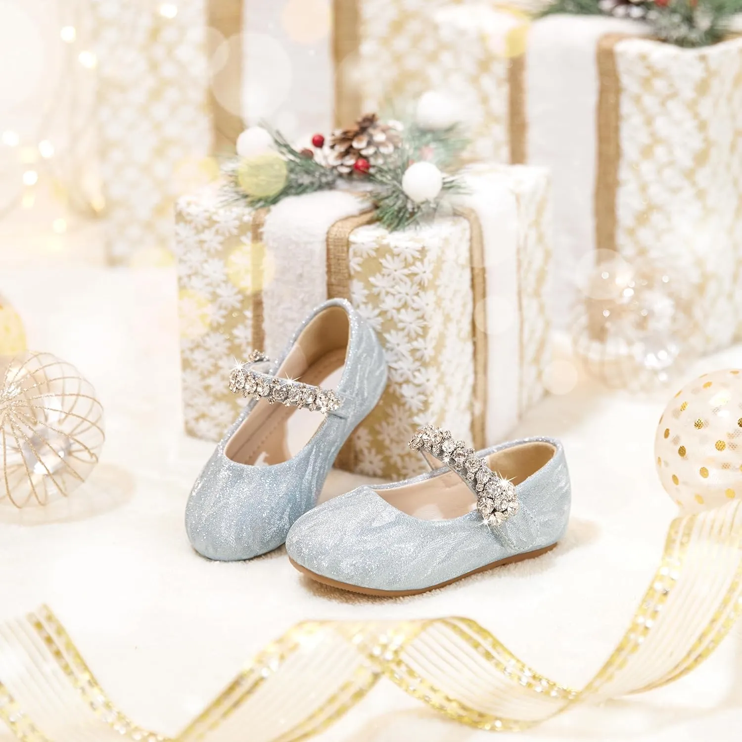 Toddler Flower Girl Dress Shoes - Little Girl Mary Janes for Wedding Party